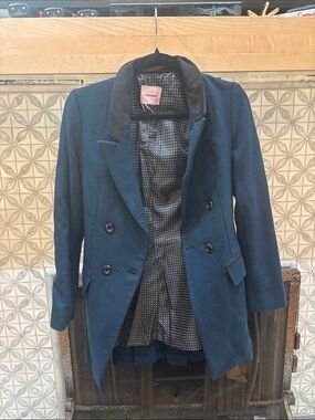 SONOMA Dark Blue Double-Breasted Blazer with Contrast Collar